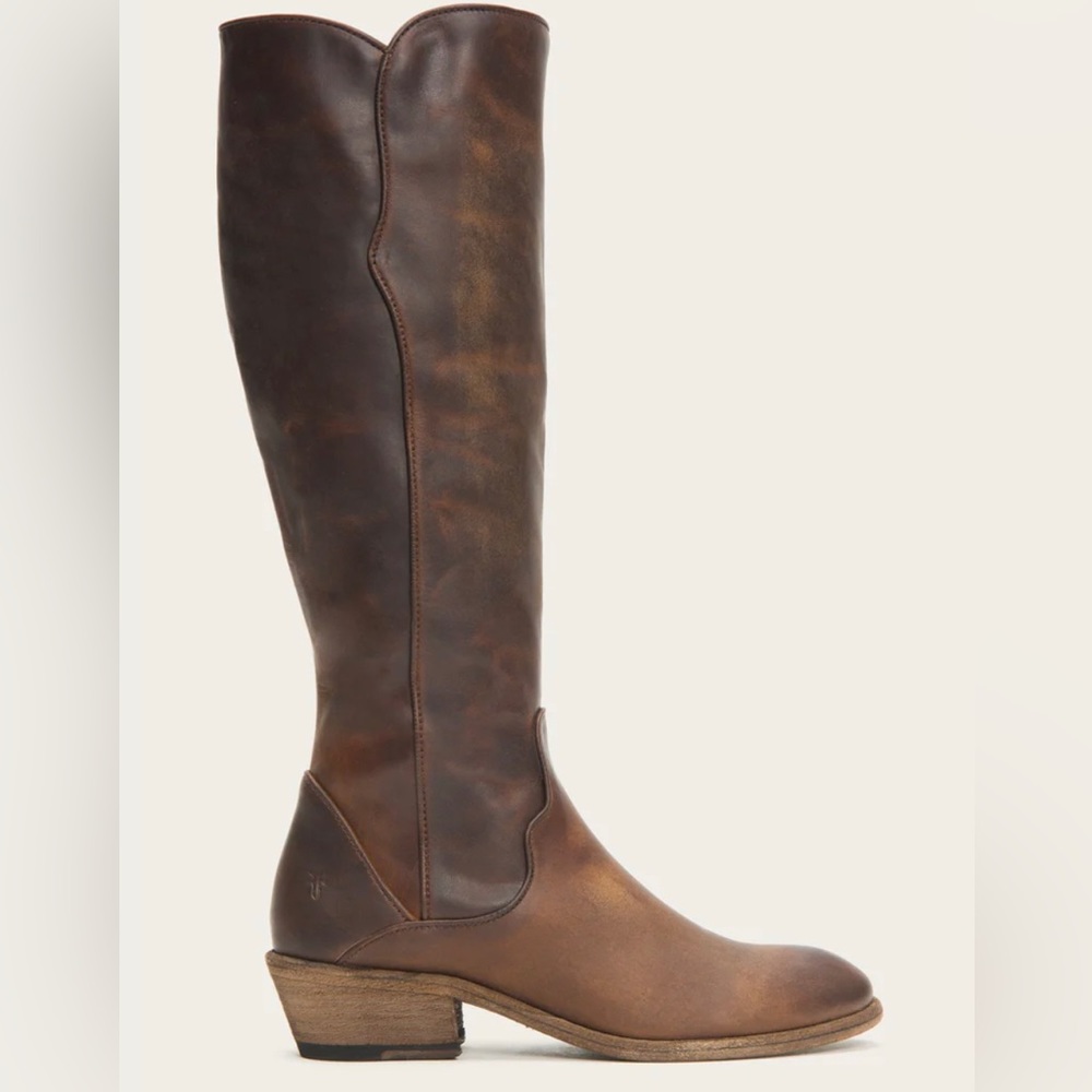 Frye Carson Piping Tall Wide Calf Boots